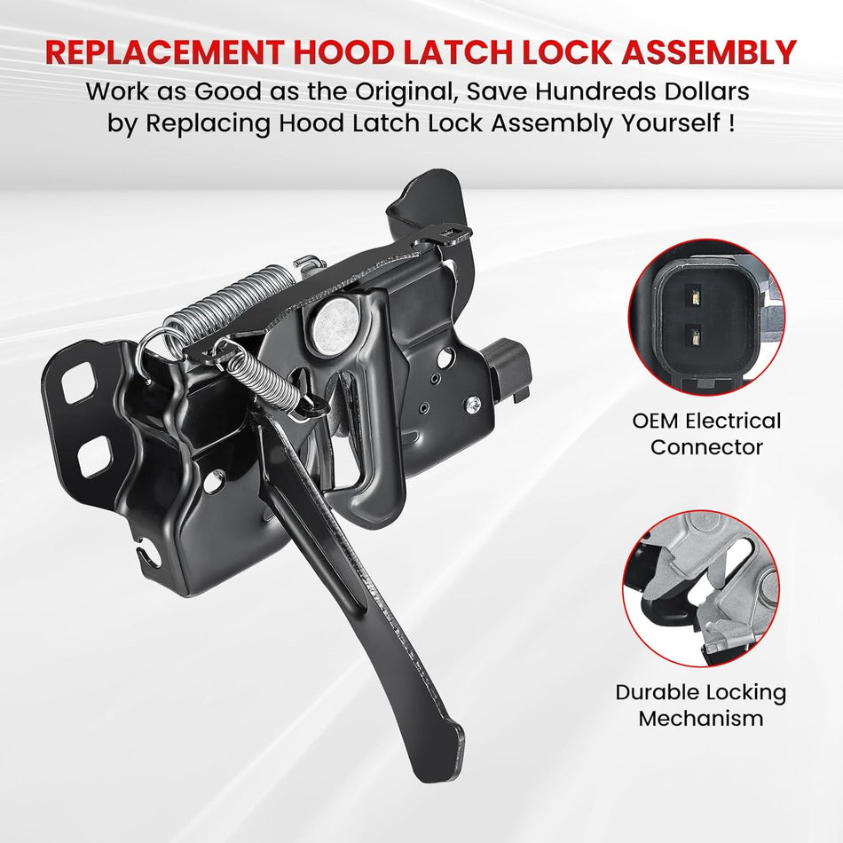 SYRAEL 820-102 Front Hood Latch Lock Assembly Compatible with Chrysler 300, Compatible with Dodge Charger OE 68261142AA 55113780AB 55113780AC 55113780AD ?CH1234119 for 2011-2021