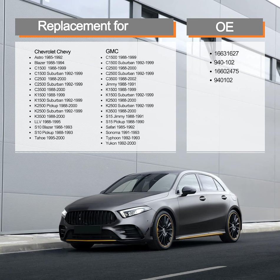 SYERAL 940-102 Door Lock Actuator Front Left Driver Side Latch Lock 16631627 Compatible for Chevy GMC C1500 C2500 C3500 K1500 K2500 K3500 S10 Safari Yukon Truck Pickup Suburban Kodiak