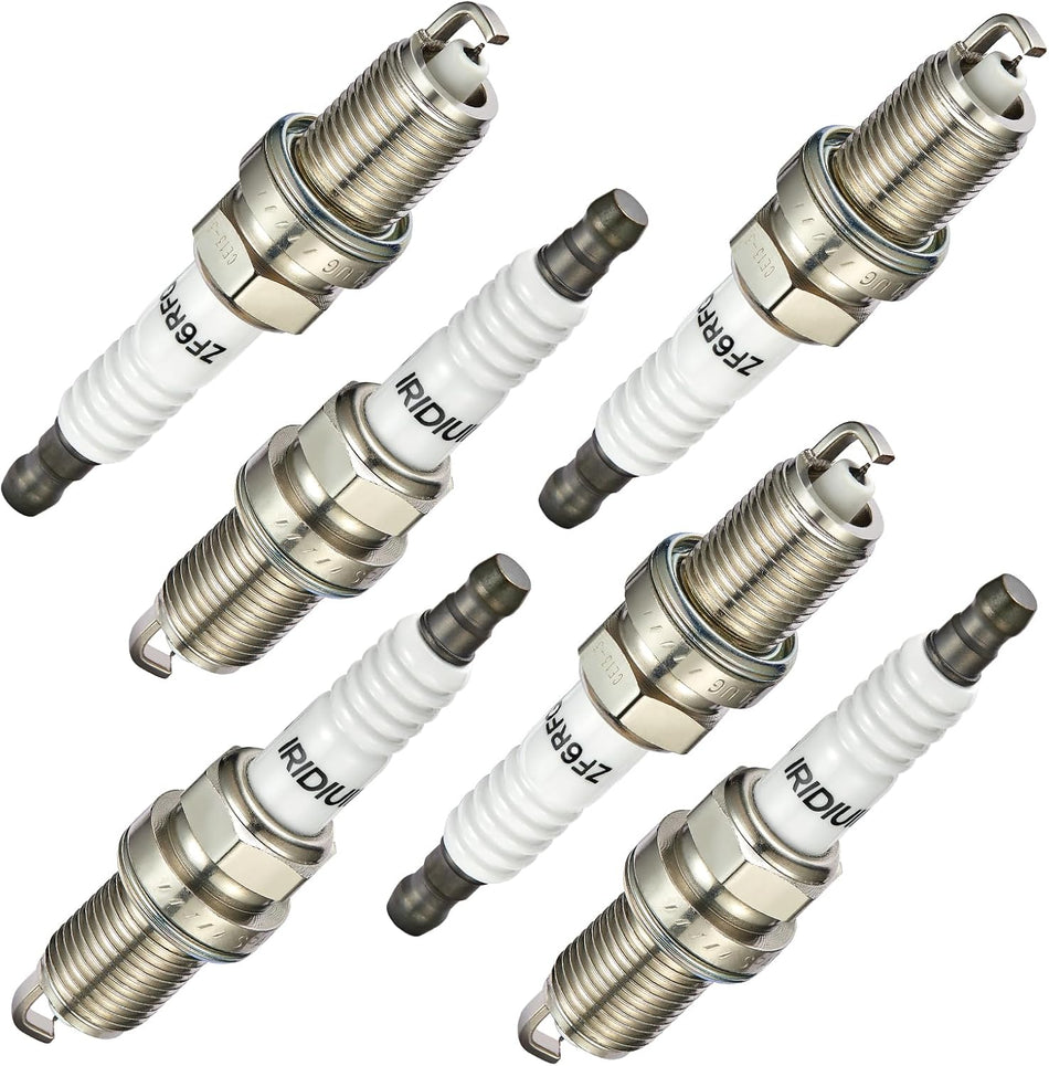 BDFHYK Set of 6 Iridium Spark Plug Compatible with MDX RL TL X5 Dakota Durango Nitro Ram 1500 Probe Accord Commander Grand Cherokee Liberty 626 Millenia MPV MX-6 Raider for 5358 ZFR6FIX-11 6441