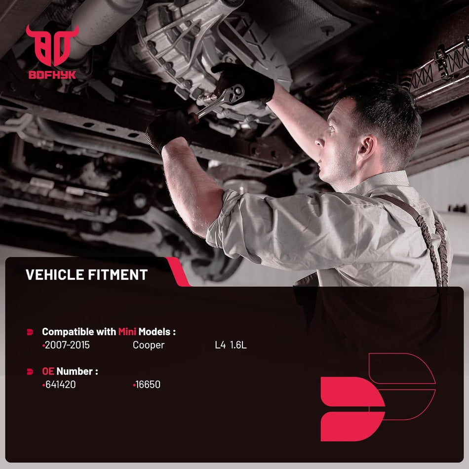 BDFHYK Front Exhaust Manifold Catalytic Converter with Gasket Kit Direct-Fit Compatible with Mini Cooper 2007-2015 L4 1.6L, EPA Compliant, Replace 641420, 16650