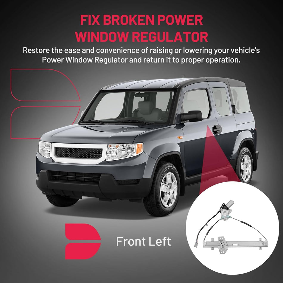 BDFHYK 748-131 Window Regulator with Motor Front Left For 2003-2011 Honda Element
