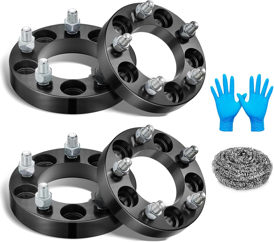BDFHYK 5x114.3 mm Wheel Spacers 1 inch, Compatible with Jeep Cherokee Explorer Edge Fairlane Falcon Lincoln Mercury Cougar with 1/2 x20 Studs & 82.5mm Hub Bore, Set of 4, Not Hubcentric