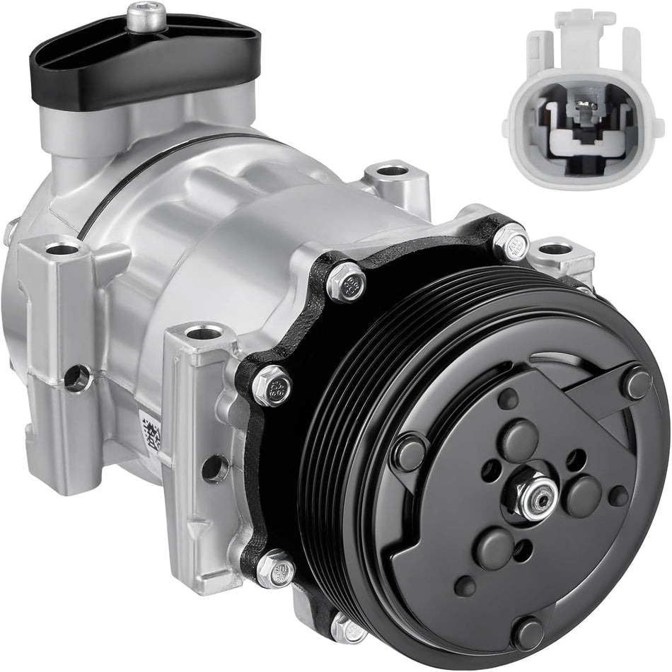 BDFHYK 68550 Air Conditioning A/C Compressor with Clutch Compatible with Dodge Dakota L4 2.5L 1996-2002, Compatible with Jeep Cherokee 1997-2001, TJ 1997-1999, Wrangler 1997-1999, 2.5L 4.0L
