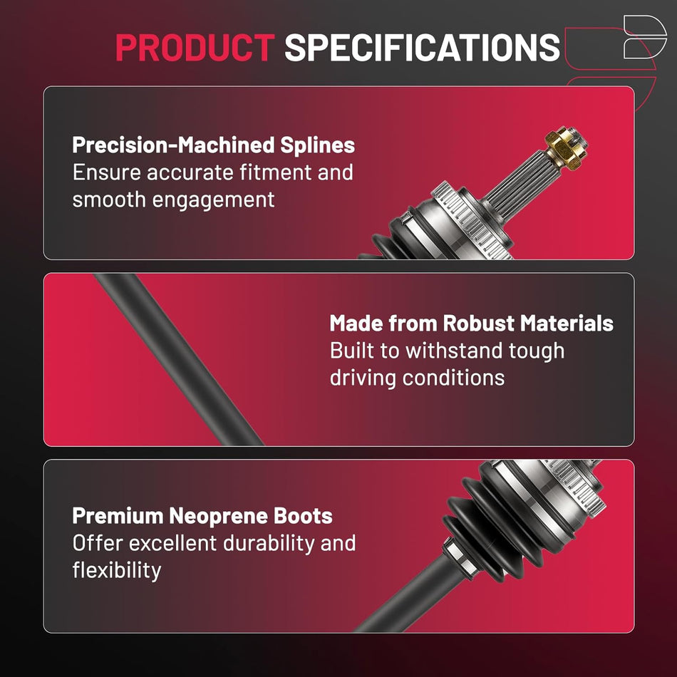 BDFHYK NCV37003 CV Axle Shaft Assembly Front Left Compatible with Compatible with Hyundai Sonata 2011-2014