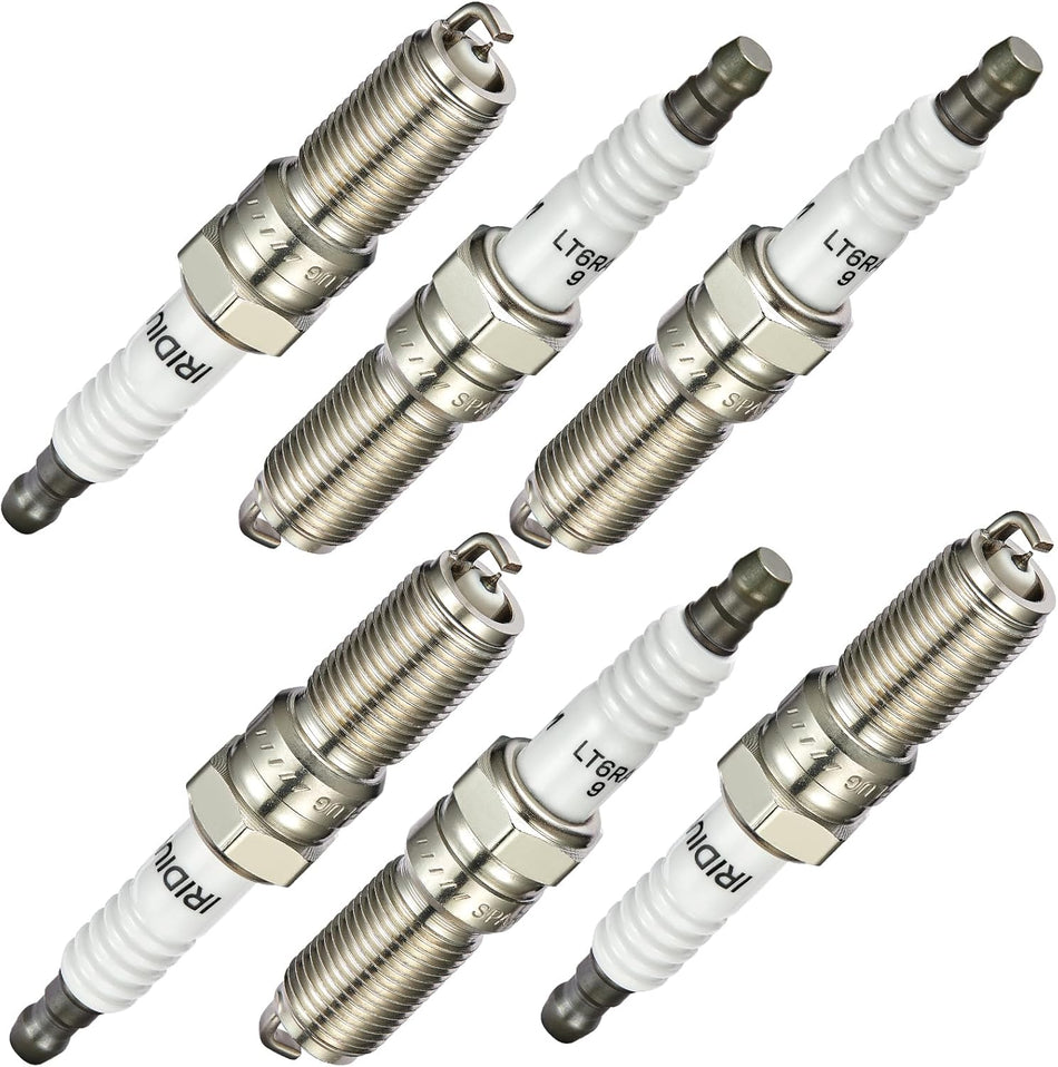 BDFHYK Set of 6 Iridium Spark Plug Compatible with 2015-2019 F150 Edge Mustang Flex Taurus Transit-150 Transit-250 Transit-350 3.3L 3.5L 3.7L V6 Engine Replacement for 6509 LTR6IX11 XP5263