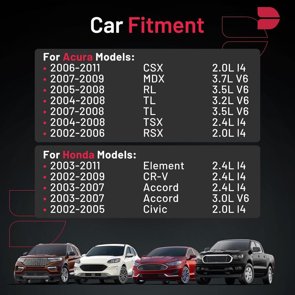 BDFHYK 6994 Iridium Spark Plugs Compatible with Acura CSX MDX RL RSX TL TSX,Compatible with Honda Accord Civic CR-V Element 2.0L 2.4L 3.0L 3.2L 3.5L 3.7L Replacement for IZFR6K11 9807B5617W Set of 6