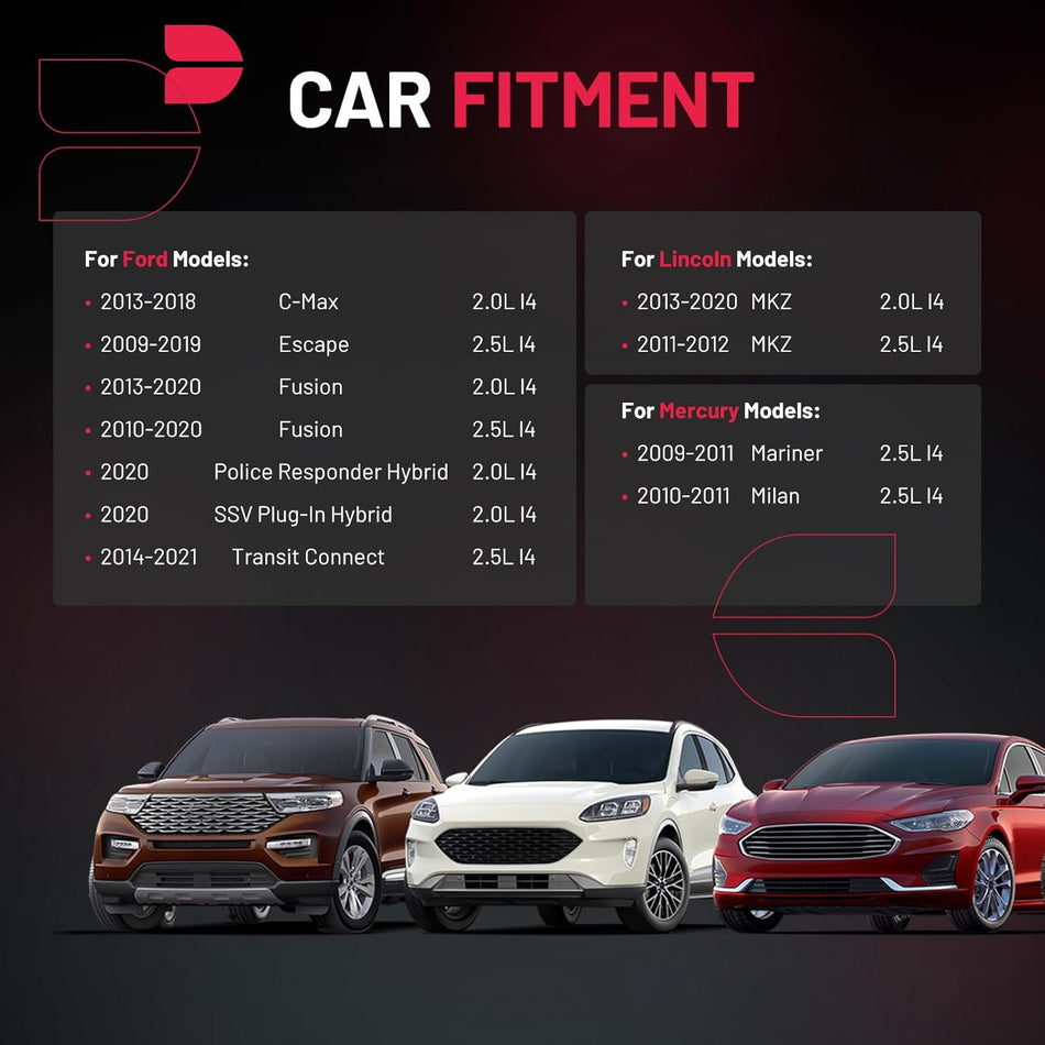 BDFHYK Ignition Coil Pack UF621 and Iridium Spark Plugs 5019 Compatible with Lincoln MKZ, Mariner Milan, Fusion Transit Connect Escape C-Max,Compatible with Mazda Tribute 2.0L 2.5L L4 DG522,Set of 4