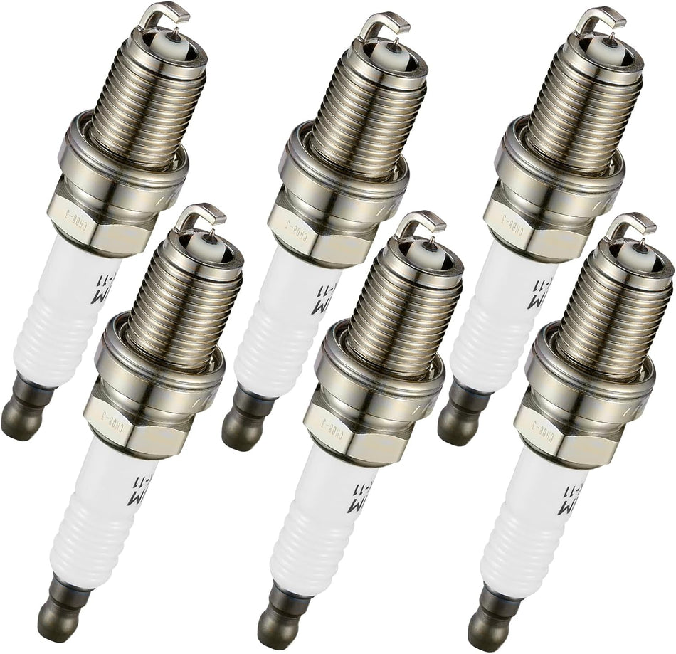 BDFHYK Set of 6 Iridium Spark Plug Compatible with Integra Odyssey Accord Elantra Santa Fe Rio,1.5L 1.6L 2.0L 2.2L 3.0L 3.5L 4.5L L4 V6 V8,Replacement for 4503 PK16TT 000018KJ13 0031595403 0031598103