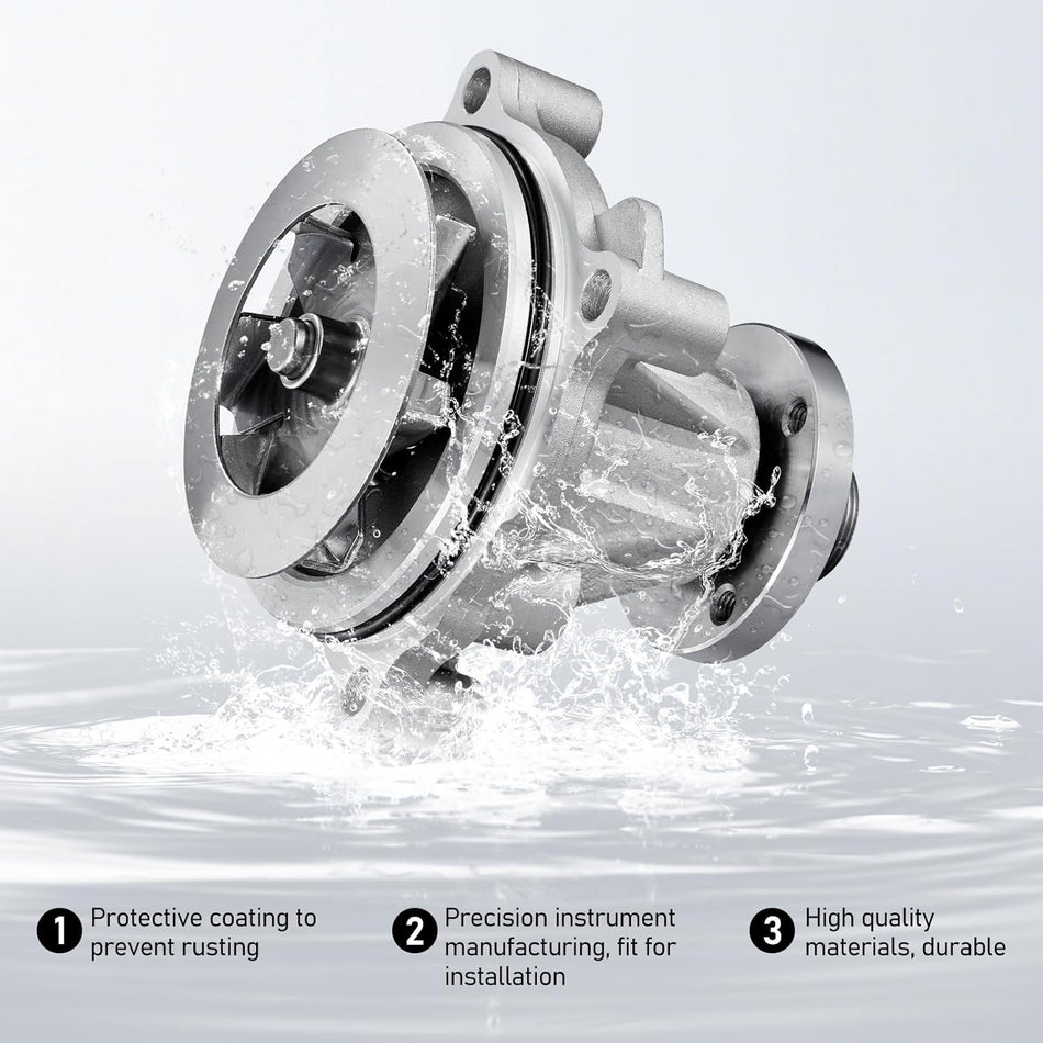 BDFHYK PW423 Automotive Engine Water Pump Kit Compatible with 2003-2004 E-350 Club Wagon,E-350,E-450,Excursion,F-250,F-350,F-450,F-550,F-650,F-750 V8 6.0L,Replace#41185,3C3Z8501A,3C3Z8501AA,PW423