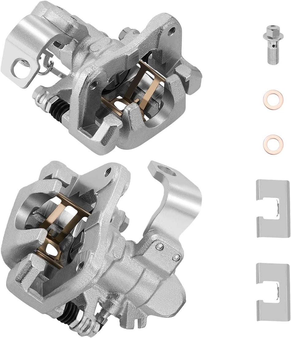 BDFHYK Rear Disc Brake Caliper Assembly w/ Bracket (2pcs) for Acura CSX/ILX & Honda Civic (2006–2018), 19B3299