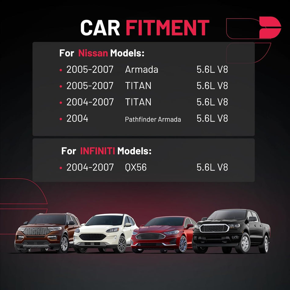 BDFHYK Ignition Coils Pack Compatible with INFINITI QX56,Compatible with Nissan Pathfinder Armada TITAN V8 5.6L Coil for UF510 5C1482 1788335 6734021 C719 CUF510 GN10243 1788335 C1483 IGC0004 Set of 8