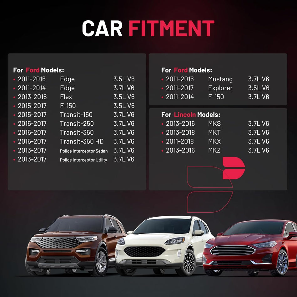 BDFHYK Ignition Coil Pack UF553 and Iridium Spark Plugs SP589 Compatible with Lincoln MKS MKT MKX MKZ 3.5L V6 3.7L V6, Sets of 6
