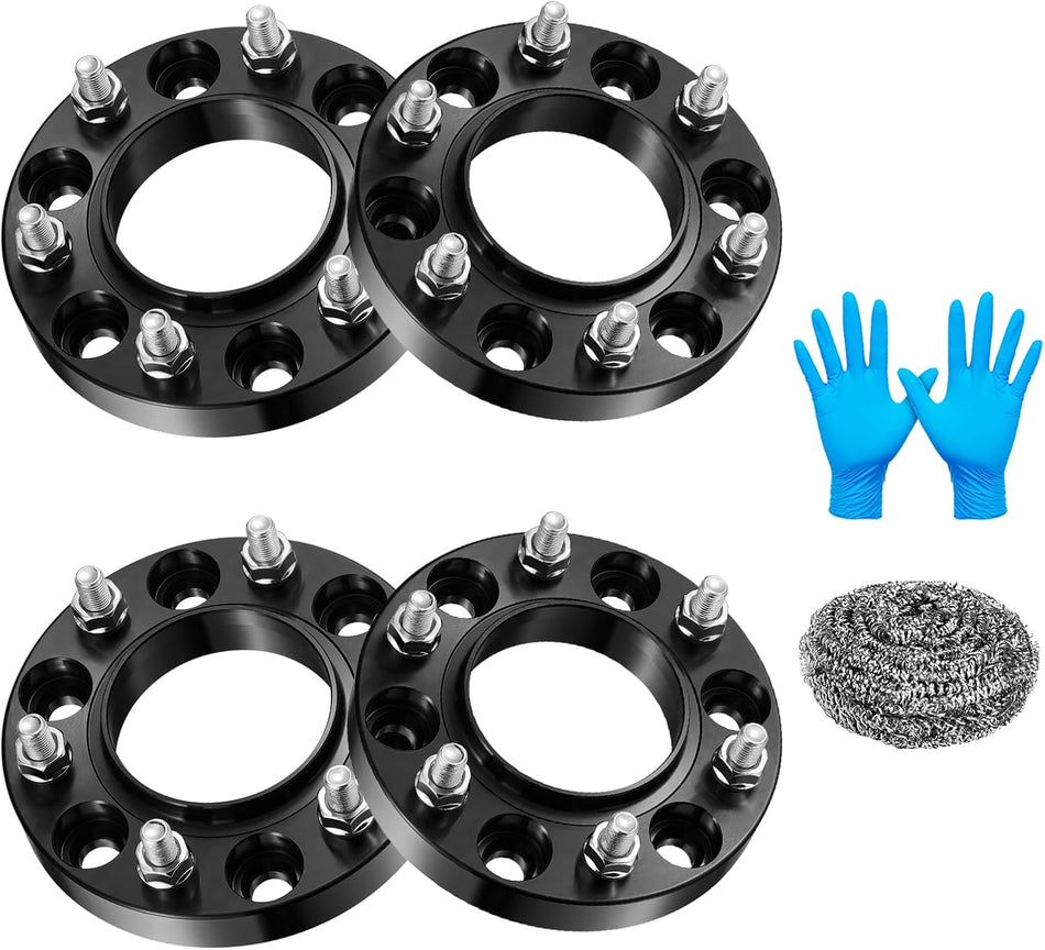 BDFHYK 6x139.7mm Wheel Spacers 1 inch 6x5.5 Hubcentric Wheel Spacer Compatible with 21-23 Bronco,11-23 Ranger, Forged 6 Lug Wheel Adapters M12x1.5 & 93.1mm Hub Bore, Set of 4