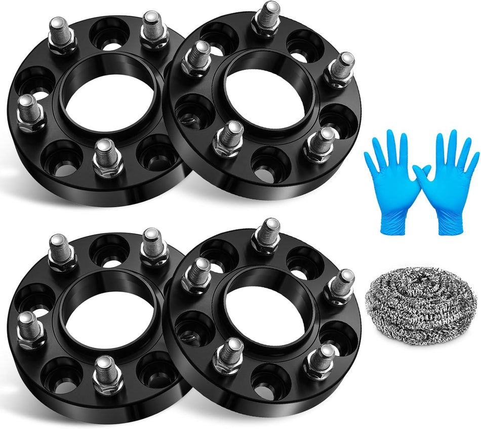 BDFHYK 5x115mm Wheel Spacers 1 inch 5x4.5 Hubcentric Wheel Spacer Compatible with Chrysler 300,Compatible with Dodge Challenger Charger, Forged 5 Lug Wheel Adapters M14x1.5 & 71.5mm Hub Bore, Set of 4