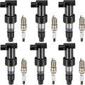 BDFHYK 4 Ignition Coil UF417 and 4 Iridium Spark Plug SP1018 for Acura TSX, RSX 2.0L / 2.4L L4 2002-2008