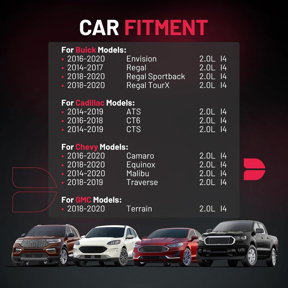 BDFHYK 4 Ignition Coil Pack UF680 and 4 Iridium Spark Plug 94489 Compatible with Envision Regal Regal Sportback Regal TourX ATS CT6 CTS Camaro Equinox Malibu Traverse Terrain Coil for 5C1884 C1827
