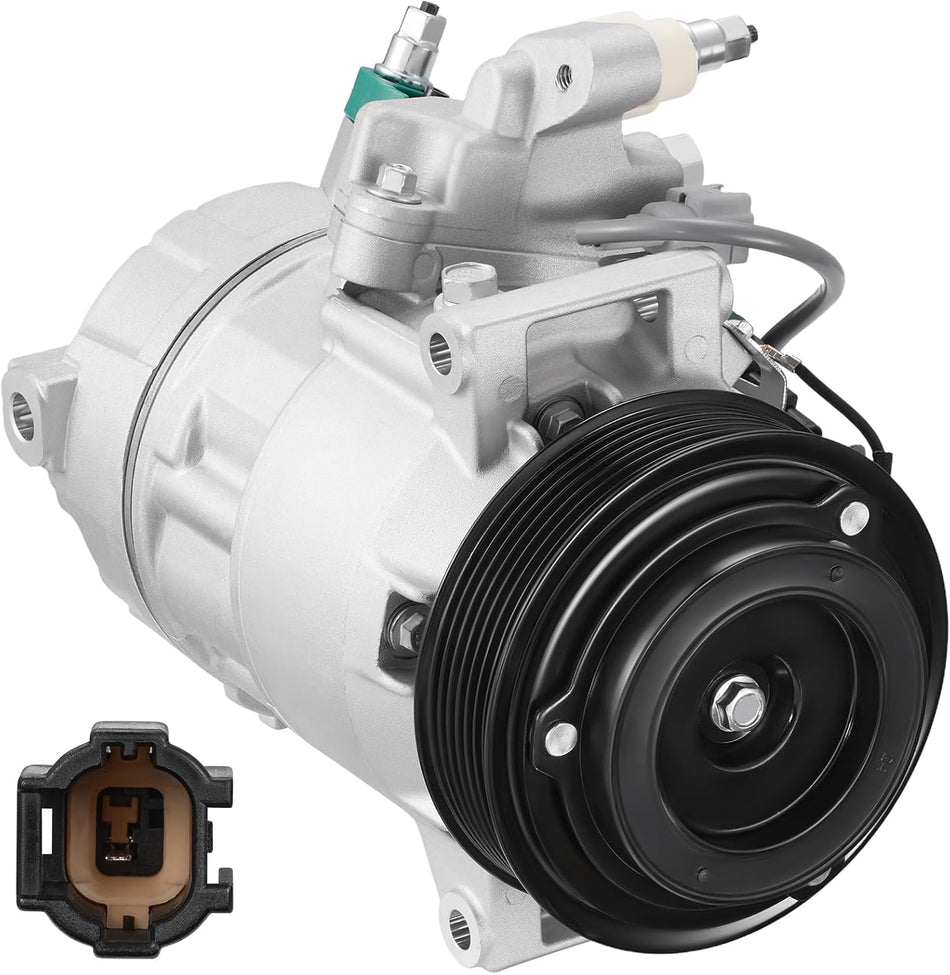 BDFHYK 92600-1CB0A Air Conditioning A/C Compressor with Clutch Compatible with Infiniti EX35 EX37 FX35 FX37 G37 M37 Q40 Q60 Q70 Q70L QX50 QX70 370Z 2009-2019