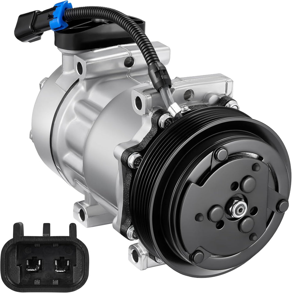 BDFHYK 78595 Air Conditioning A/C Compressor with Clutch Compatible with Kenworth C500 K100E T2000 T600A T800, Compatible with Peterbilt 200, 224, 227, 265, 270, 282, 310, 320, 330, 348, 349 & More