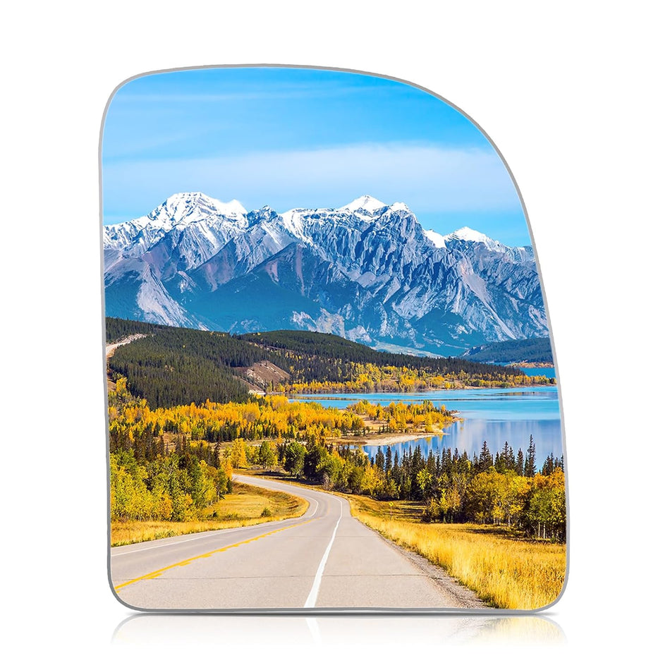 BDFHYK Mirror Glass Replacement Compatible With Ford Excursion 2000-2005, E-Series 02-14, F-250/350/450/550 Super Duty 99-07, Side View Exterior Mirror Glass (Right Upper Side)