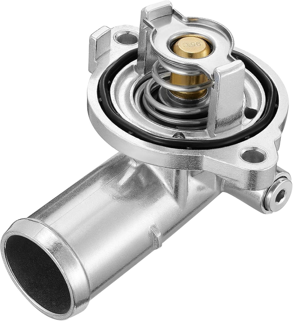 BDFHYK 902-3035 Upgrade Aluminium Coolant Thermostat Housing Assembly Compatible with Chrysler 2011-2022 300,Compatible with Dodge 2011-2022 Challenger Charger 3.6L Replace 5184977AD 5184977AE 824-203