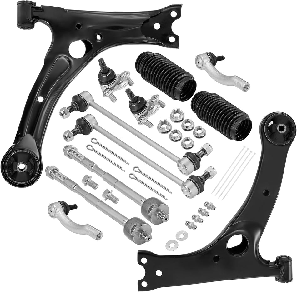 BDFHYK Front Lower Control Arm 12pcs,with Ball Joint & Bushing Compatible with 2003-2008 Toyota Corolla K640361 K640360 K90309 K80230 EV470 ES80432 ES80431