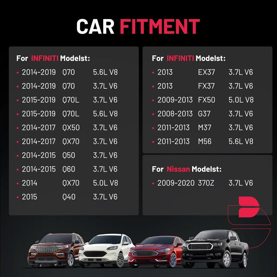 BDFHYK Ignition Coil Pack UF617 Set of 4 Compatible with Nissan 370Z,Compatible with INFINITI Q40 Q50 Q60 Q70 Q70L QX50 QX70 EX37 FX37 FX50 G37 M37 M56 3.7L 5.0L 5.6L V6 V8 Replacement for GN10430