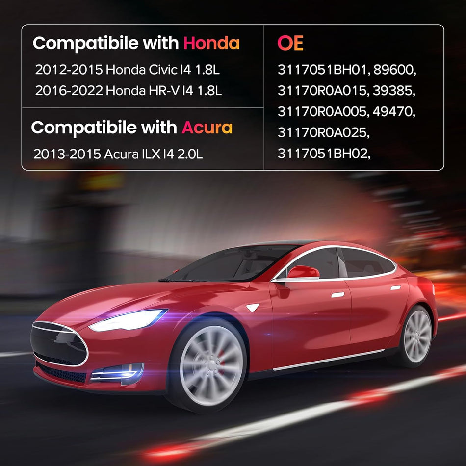 BDFHYK 39385 Belt Tensioner Assembly Pulley Compatible for 2012-2022 Honda HR-V Civic l4 1.8L,2013-2015 Acura ILX l4 2.0L,Tensioner pulley Replacement ??89600 49470 31170R0A025 3117051BH02