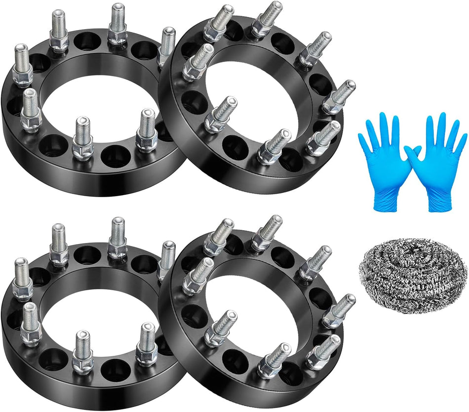 BDFHYK 1.5 inch Wheel Spacers 8x6.5 Compatible with Ram 2500 3500 1994-2010 E-250 E-350 Econoline F250 F350 1967-200, 38.1 (mm) Thickness, Forged 9/16x18 Studs 126MM Hub Bore 8x165MM? Set of 4