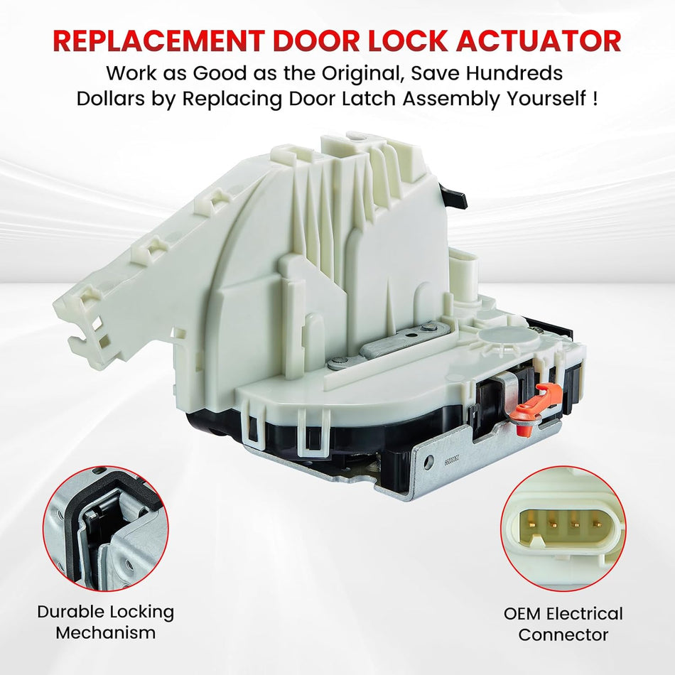 SYRAEL 931-900 Lock Actuator Front Left Driver Side Compatible with Chrysler 200 300 Pacifica Voyager, Compatible with Dodge Charger Journey Cherokee Compass Ram 1500 2011-2022