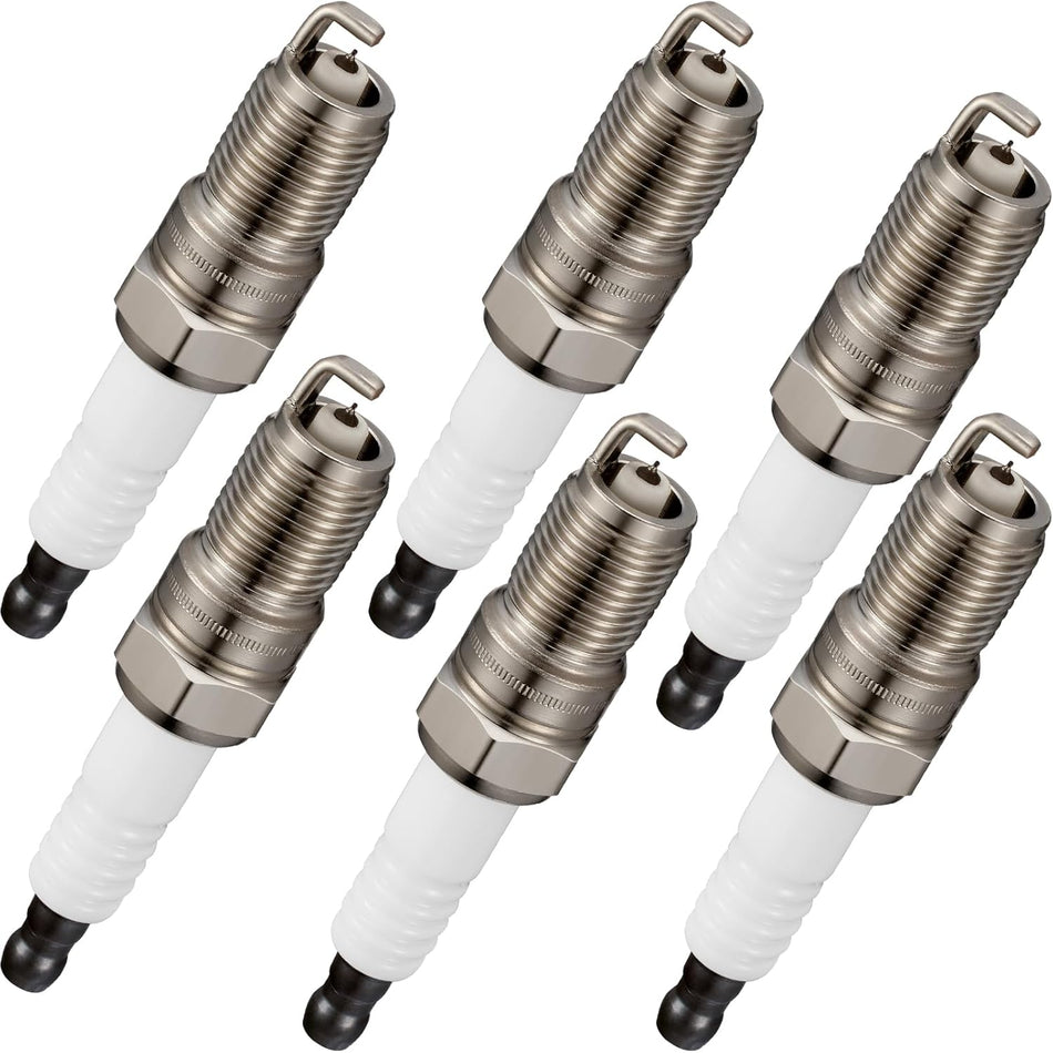 BDFHYK SP413 Iridium Spark Plugs Compatible with Ranger Tempo Probe for Mazda 6 Tribute MPV B3000 Benz 300CE 300SEL 300TE for Mercury Montego Sable 3.0L L6 V6 Engine Replacement for BP5EFS, Set of 6