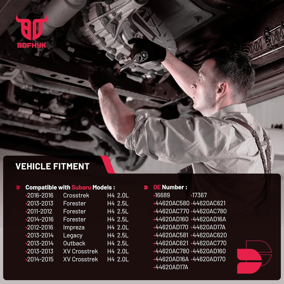 BDFHYK Exhaust Manifold Catalytic Converter with Gasket Kit Compatible with Subaru Impreza 13-16, Legacy 13-14, Crosstrek 16, Forester 11-16, Outback 13-14, H4 2.0L 2.5L, EPA Compliant, Replace 16689