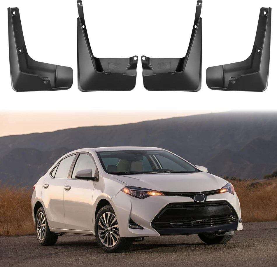 BDFHYK Mud Flaps Splash Guards 4PCS Front & Rear Side Mud Guards Compatible with Toyota Corolla 2014-2017 11th gen Without OEM Fender Flares