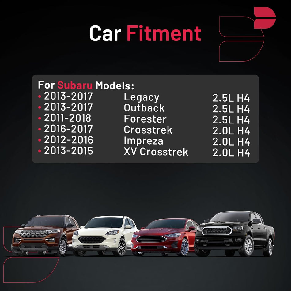 BDFHYK 93482 Platinum Iridium Spark Plugs Compatible with Subaru 2013-2017 Legacy 0utback, 2011-2018 Forester Crosstrek, 2012-2016 Impreza XV Crosstrek 2.0L 2.5L H4 SILZKAR7B11 Set of 4