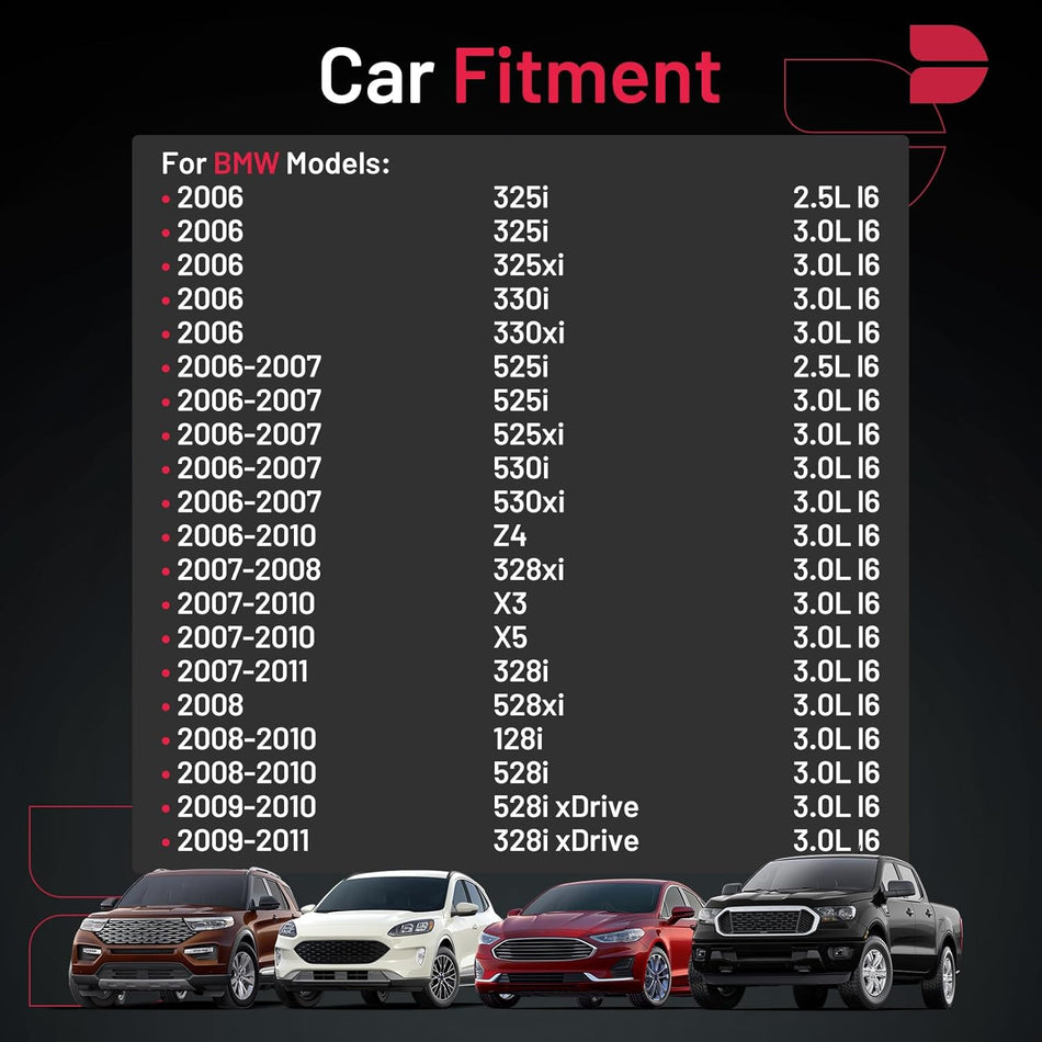 BDFHYK Iridium Spark Plugs ILZFR6D11 Compatible with BMW 328i 328xi 328i xDrive 528i 528xi 528i xDrive 525i 525xi 530i 530xi 325i 325xi 330i 330xi 128i X3 X5 Z4 2.5L 3.0L L6 1208 12120032137 Set of 6