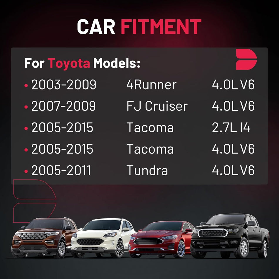 BDFHYK 4 Ignition Coil Pack UF495 and 4 Iridium Spark Plug 6176 Compatible with Toyota 2003-2009 4Runner, 2007-2009 FJ Cruiser, 2005-2015 Tacoma, 2005-2011 Tundra Coil for 5C1419 C1426