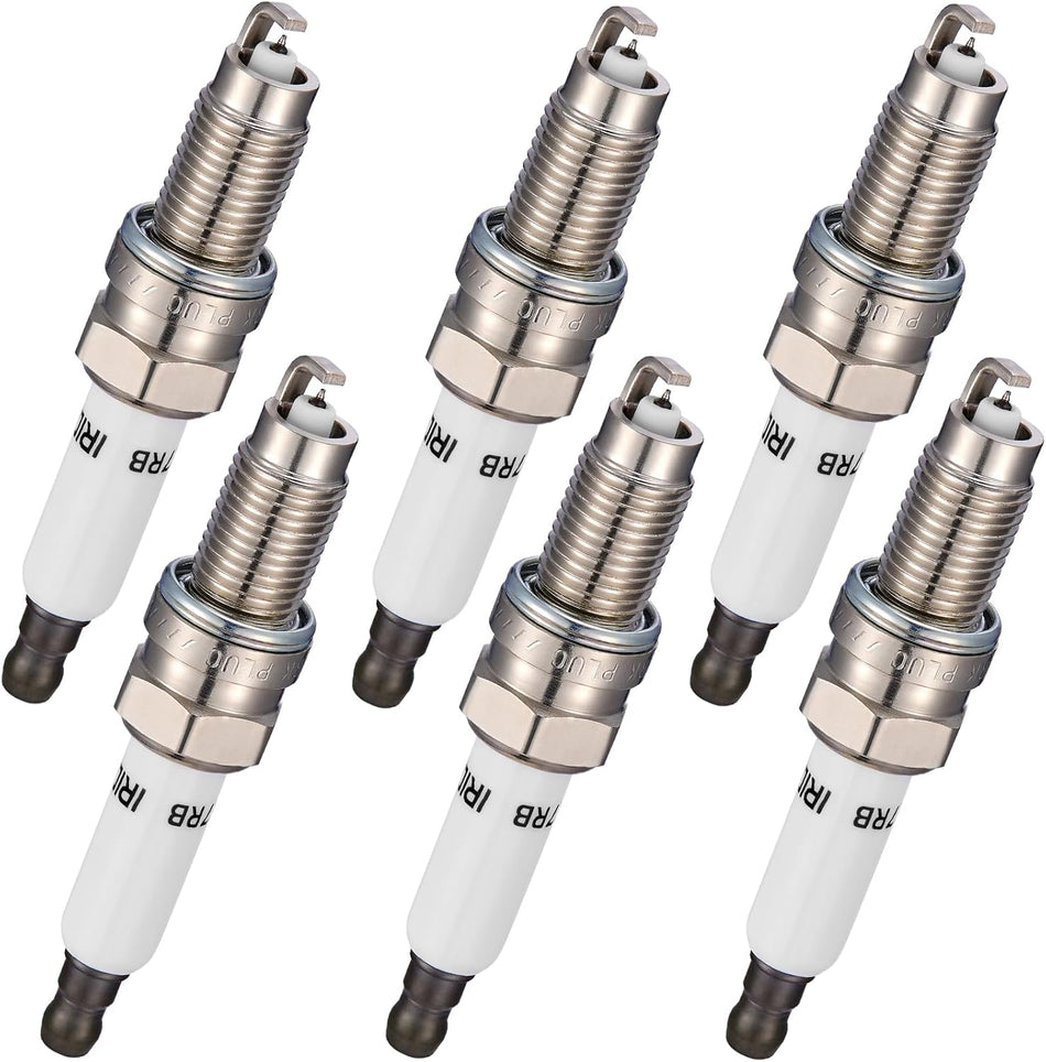 BDFHYK 7563 Platinum Iridium Spark Plugs Compatible with Porsche Cayenne,Compatible with Audi A3 Quattro TT Quattro,Eos R32 3.2L V6 Replacement for IZKR7B 101905606A Set of 6