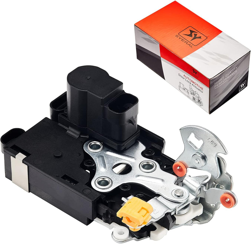 SYERAL Door Lock Actuator Front Left Driver Side Latch Lock 931-318 15068499 Power Door Latch Compatible with Cadillac Escalade Chevy Silverado Avalanche Suburban Tahoe Sierra Yukon