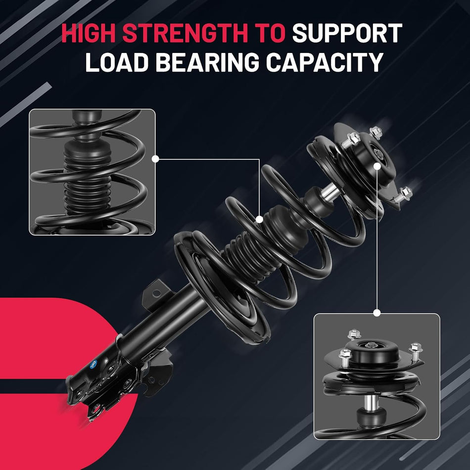 BDFHYK 2PCS Front and 2PCS Rear Shock Absorbers kit Compatible with Toyota 2010-2011 Camry 2.5L l4, 2007-2011 Camry 2.4L l4 Replacement Struts Shocks Assembly for 172307 172308 172309 172310