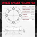 BDFHYK 4x156 ATV Wheel Spacers - 1/1.5 Inch, 131mm Hub Bore, M12x1.5 Studs, Fits Polaris Ranger & RZR 800/900/1000, Set of 4