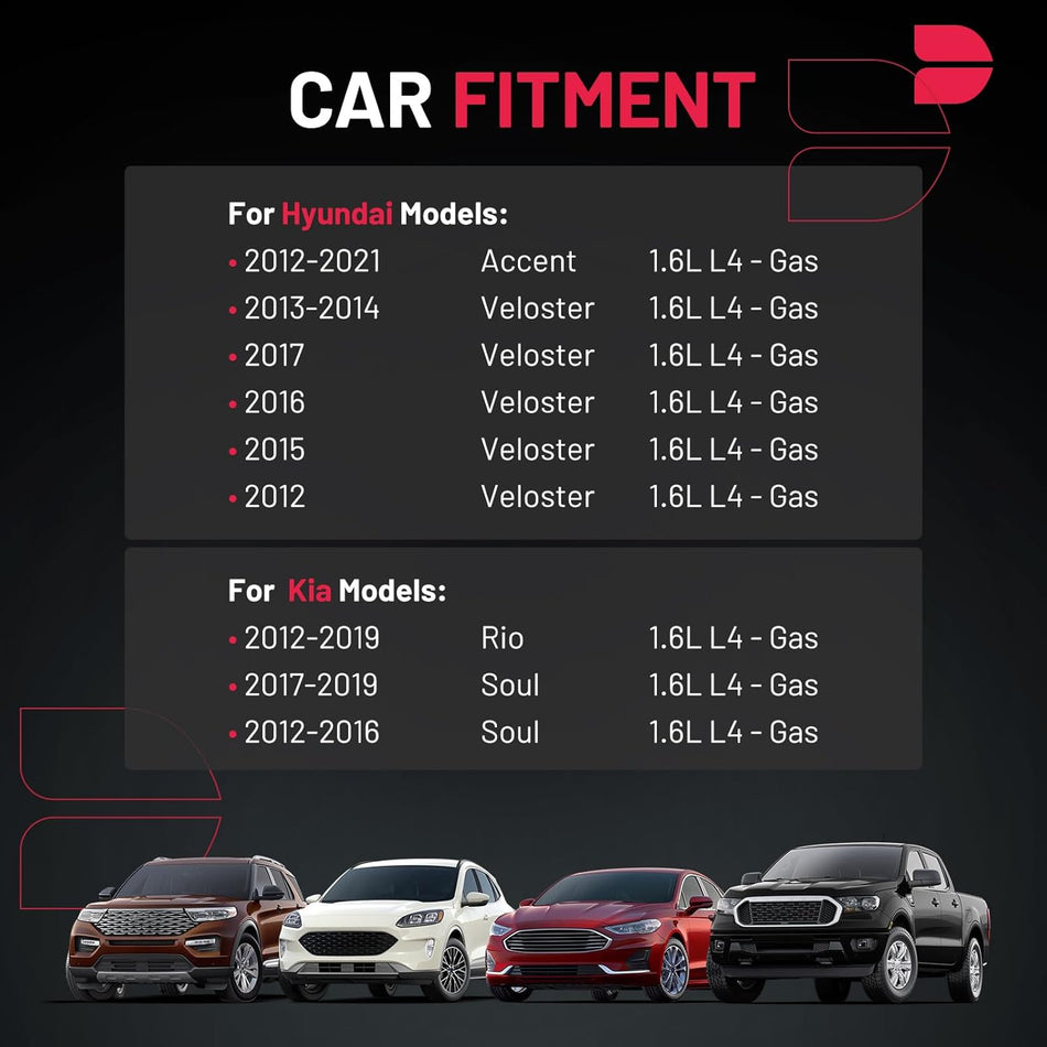 BDFHYK Ignition Coil Pack Set of 4 Compatible with Hyundai 2012-2021 Accent 2012-2017 Veloster Compatible with Kia 2012-2019 Rio Soul 1.6L L4 UF652 C1803