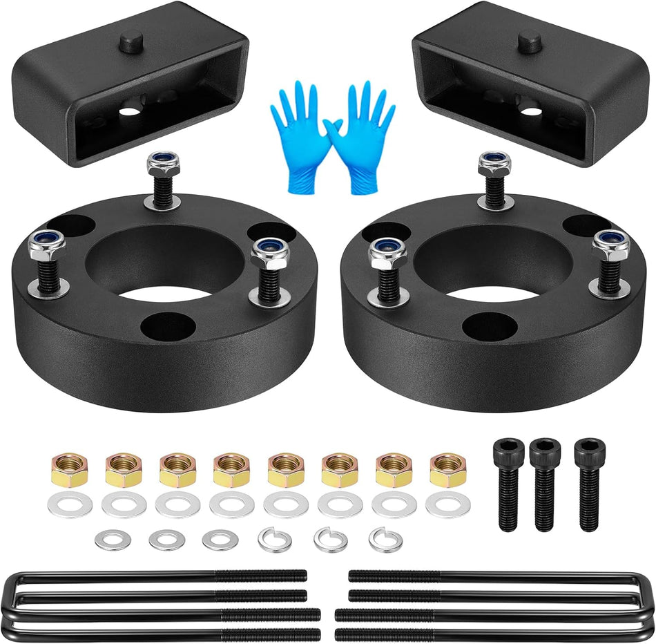 BDFHYK 2.5" Front and 2" Rear Leveling lift kit for 2007-2023 Silverado 1500 2007-2023 Sierra 1500 2WD/4WD, Aluminum Alloy &A3 Iron Strut Spacers Leveling Kit Suspension Leveling Lift Kit