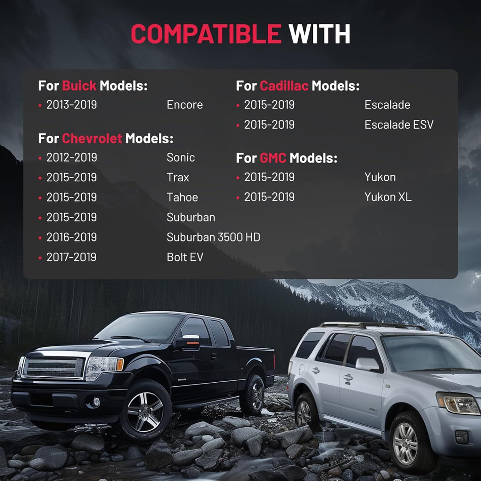 SYERAL Door Latch Lock Actuator Latch Motor Compatible with Buick Encore 2012-2019, 2015-2019 Trax/Tahoe/Suburban/Sonic, 2015-2019 Escalade/Escalade ESV, 2015-2019 Yukon/Yukon XL