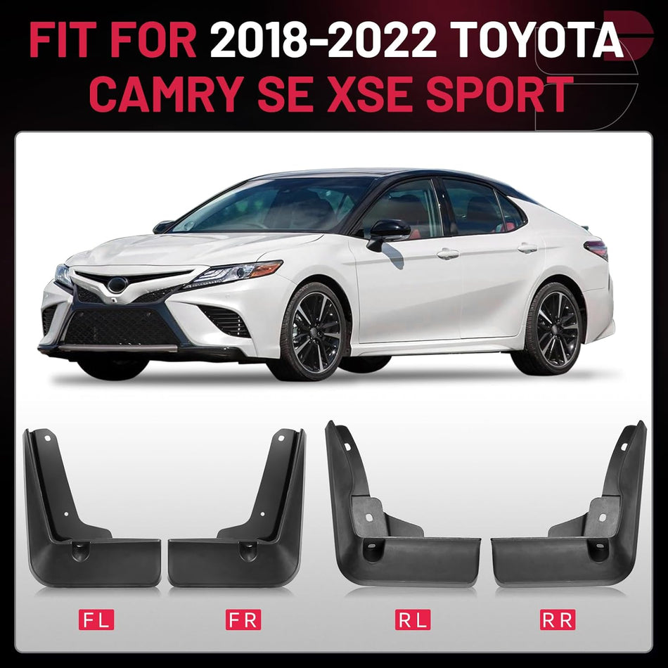 Mud Flaps for Toyota Camry SE XSE 2018–2022, Front & Rear 4PCS