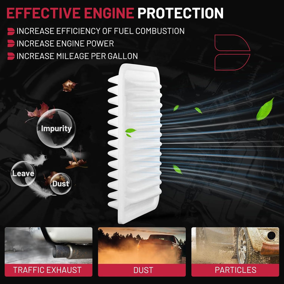 BDFHYK CA10190 Engine Air Filter Compatible with Toyota Corolla 2009-2019, Matrix 2009-2014, Yaris 2006-2008, Compatible with Pontiac Vibe 2009-2010, Replace# ?17801-0D060, PA4446