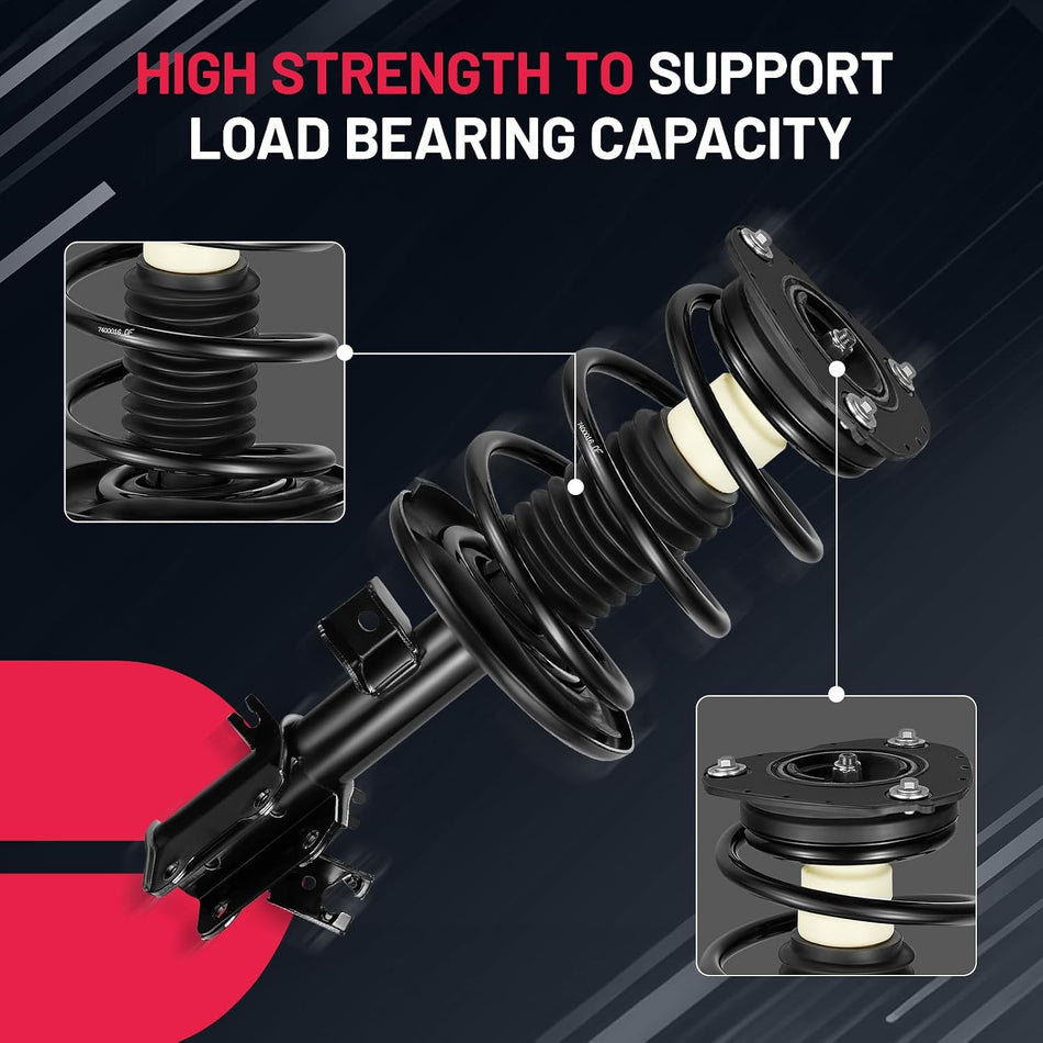 BDFHYK 2PCS Front and Rear Shock Absorbers,Front and 2PCS Rear Balance Bar Absorber kit Compatible with 2007-2013 Nissan Altima Replacement Struts Shocks Assembly for 172393 172392 4349075