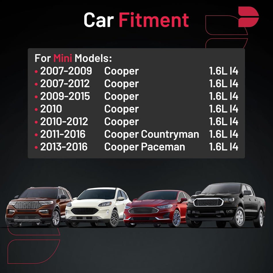 BDFHYK Iridium Spark Plugs 97968 Compatible with Mini 2007 2008 2009 2010 2011 2012 2013 2014 2015 Cooper Countryman Cooper Paceman 1.6L L4 Replacement for ILZKBR7B8G 5843 596092 596093 90223 Set of 4