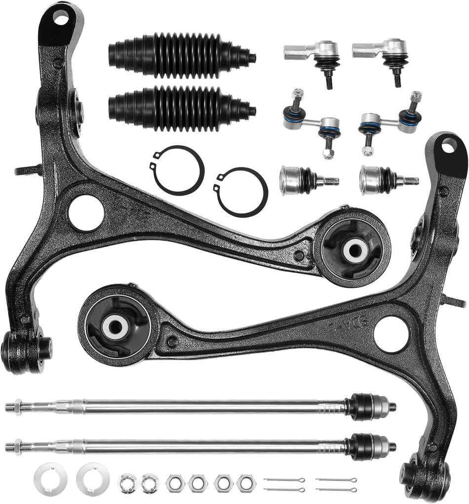 BDFHYK Control Arms 12pcs,with Ball Joint Compatible with Honda CR-V 2002-2006 (All 4x4 / 2WD Models) Replace K640399*1,K640400*1,K80223*2,K90454*1, K90455*1,ES3581*2,EV80383*2