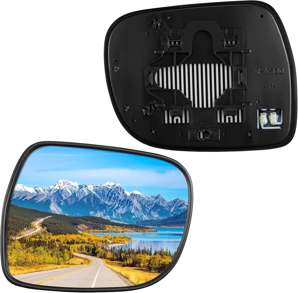 BDFHYK Mirror Glass Compatible with Lexus 2004-2006 RX330, 2007-2009 RX350, 2006-2009 RX400h Side View Exterior Mirror with Backing Plate, Heated (Right Side)