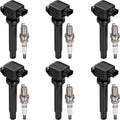 BDFHYK 6 Ignition Coil UF562 and 6 Iridium Spark Plug 3764 for Suzuki Grand Vitara 2.7L V6 2006-2008