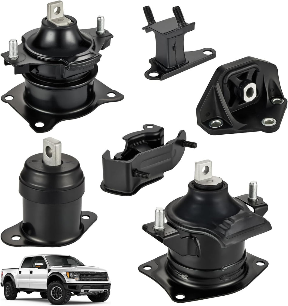 BDFHYK 6PCS Engine Motor and Trans Mounts Compatible with Honda Accord 2003-2007 3.0L V6 Replace A4527HY,A4526HY,A4525,A4544,A4517,A4524